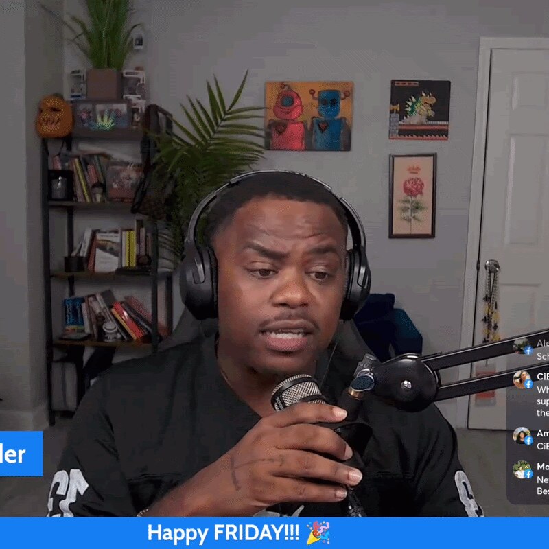Christian Alexander speaking into a microphone